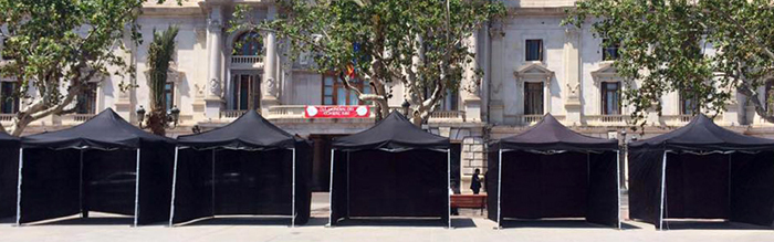 CARPA PLEGABLE 3x3m NEGRA