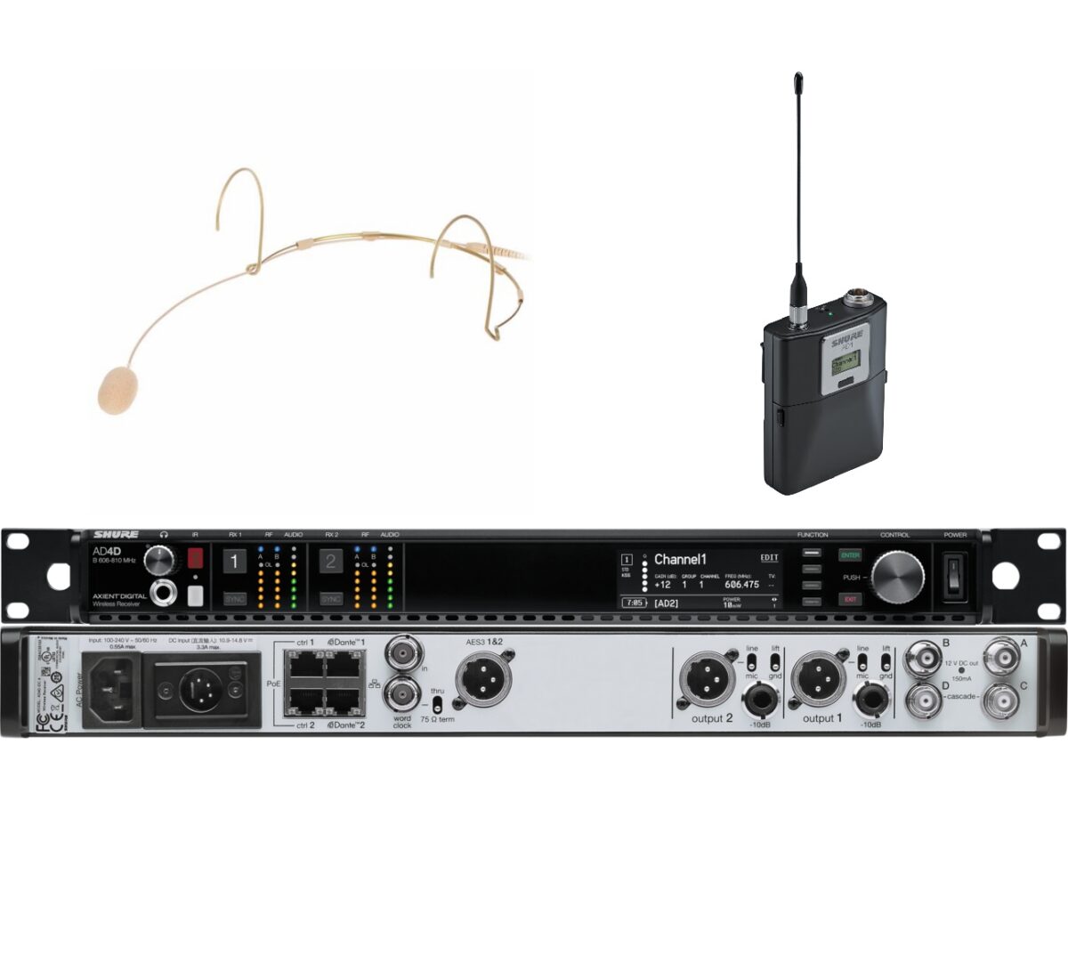 SISTEMA SHURE AXIENT SH AD4D-AD1