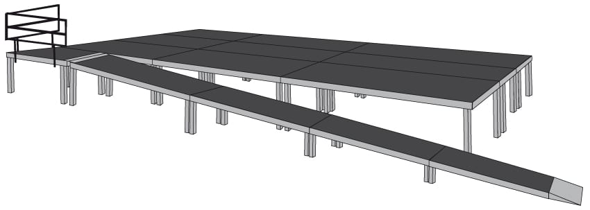 Rampa para escenario